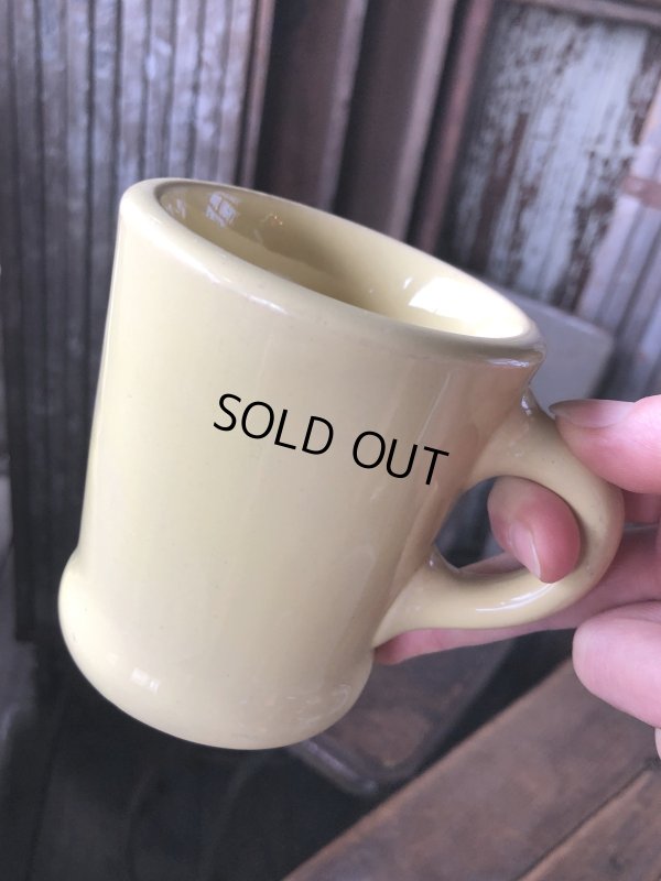 画像1: Vintage Heavy Ceramic Mug Yellow (A114)