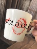 70s Vintage Corning PYREX Merry Christmas Santa Claus Mug (A108)