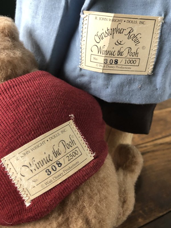 画像7: 80s R John Wright Christopher Robin and Winnie the Pooh limited edition Doll Set (A119) 