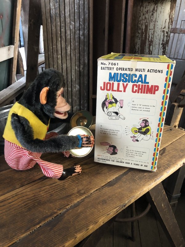 画像6: Vintage Musical Jolly Chimp Cymbal Monkey Daishin Japan w/box Works! (A121)