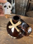 画像6: 50s Vintage SKULL " LAY OFF " Poison Decanter Bottle (A122) (6)