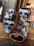 画像2: 50s Vintage SKULL " LAY OFF " Poison Decanter Bottle w/Shot Glass (B619) (2)