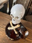 画像5: 50s Vintage SKULL " LAY OFF " Poison Decanter Bottle (A122) (5)