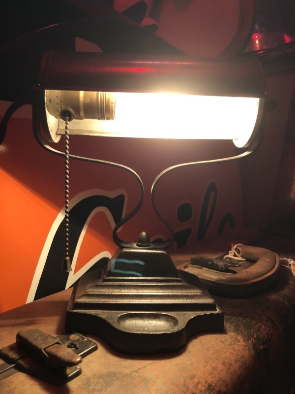 画像2: Vintage Metal Desk Bankers Lamp (A126)