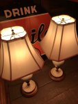 画像36: Vintage MCM Wood x Ceramic Table Lamp Set (A128) (36)