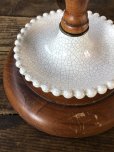 画像18: Vintage MCM Wood x Ceramic Table Lamp Set (A128) (18)