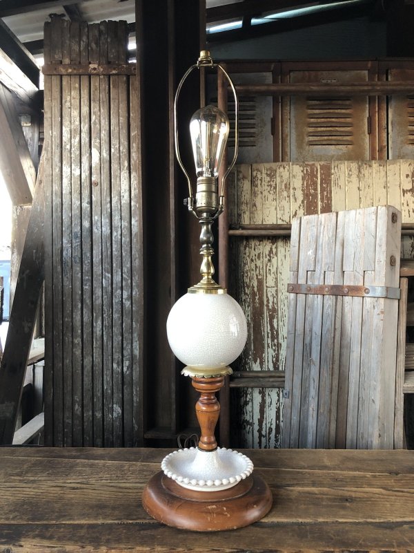 画像15: Vintage MCM Wood x Ceramic Table Lamp Set (A128)