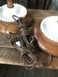 画像30: Vintage MCM Wood x Ceramic Table Lamp Set (A128) (30)