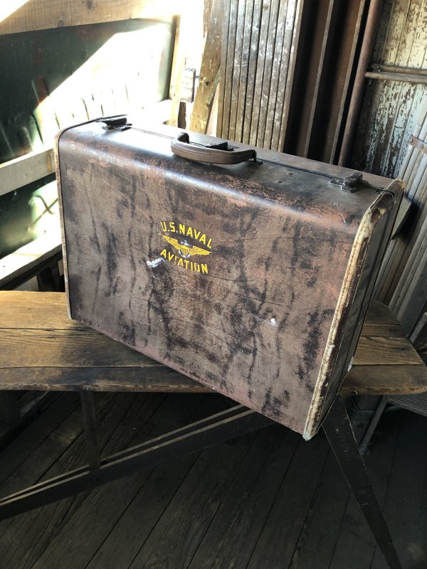 画像24: Vintage WW2 US NAVAL AVIATION Samsonite Military Suitcase Trunk (A129) 
