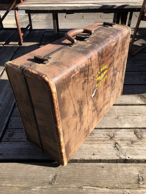 画像4: Vintage WW2 US NAVAL AVIATION Samsonite Military Suitcase Trunk (A129) 