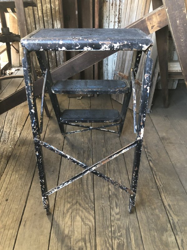 画像4: Vintage Metal Step Ladder (A133)