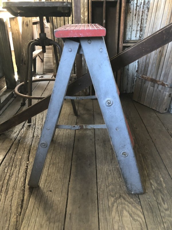 画像4: Vintage Wood Step Ladder (A132)