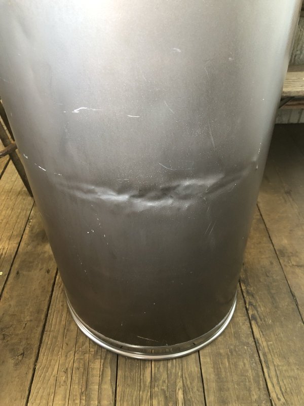 画像10: Vintage UNITED Pennsylvania Industrial Dome Top Torpedo Trash Can (A135)