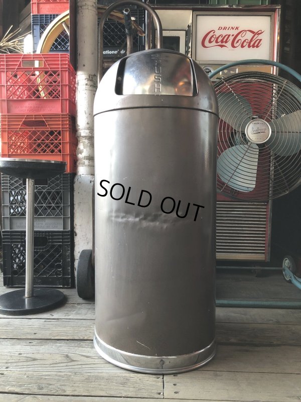 画像18: Vintage UNITED Pennsylvania Industrial Dome Top Torpedo Trash Can (A135)