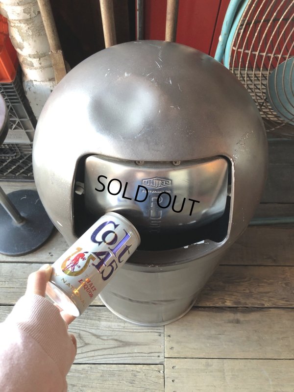 画像17: Vintage UNITED Pennsylvania Industrial Dome Top Torpedo Trash Can (A135)