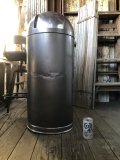 Vintage UNITED Pennsylvania Industrial Dome Top Torpedo Trash Can (A135)