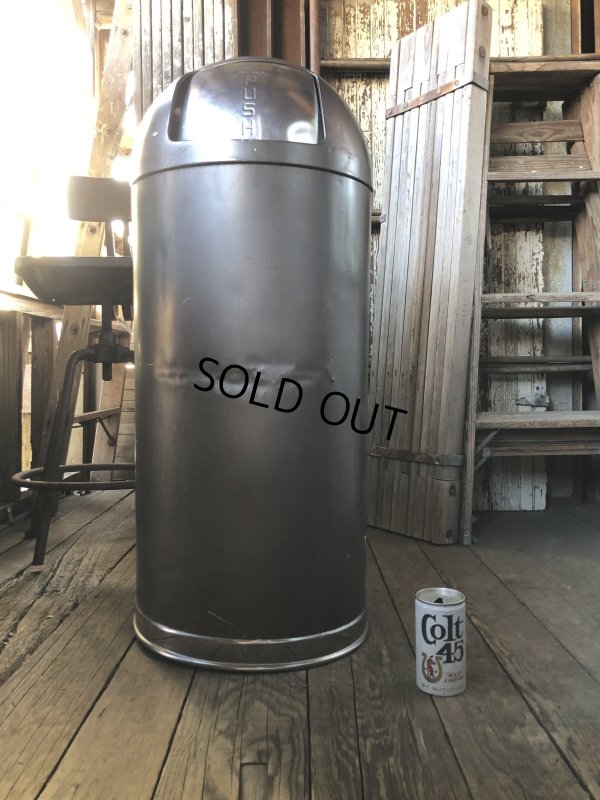 画像1: Vintage UNITED Pennsylvania Industrial Dome Top Torpedo Trash Can (A135)