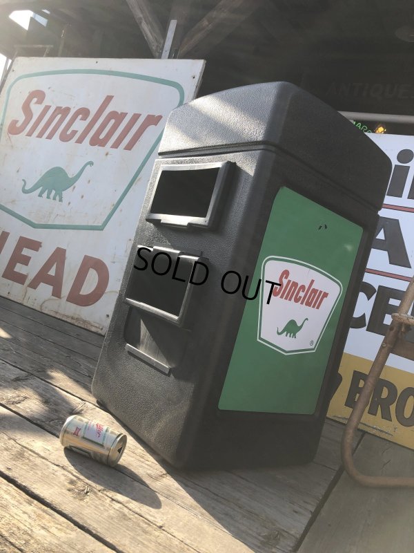 画像15: Vintage Sinclair Oil Gas Station Trash Can Unit (A136)