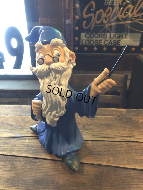 画像1: Vintage Disney Sword in the Stone Merlin Vinyl Doll Ledraplastic (A137) 