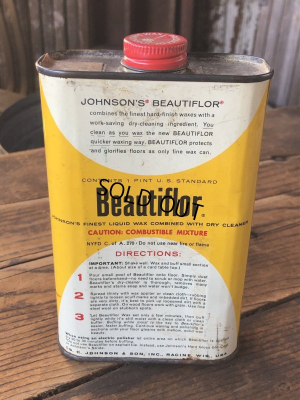 画像4: Vintage Oil Can JOHNSON'S Beautiflor Wax (A151)