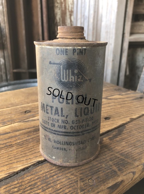 画像1: Vintage Oil Can Whiz Polish Metal Liquid (A155)