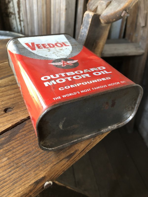 画像6: Vintage Oil Can VEEDOL Outboard Motor Oil (A149)