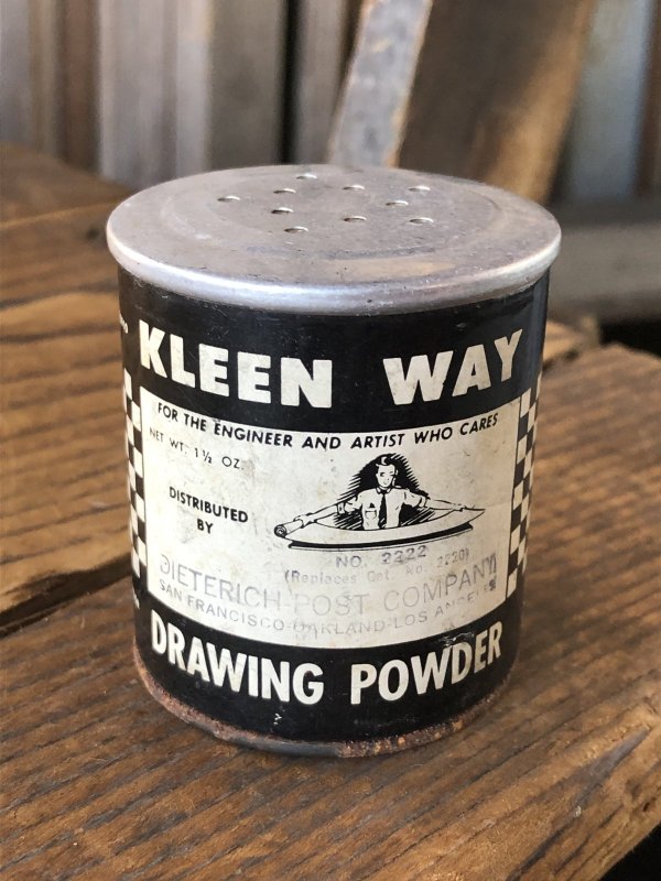 画像1: Vintage Dieterich Post Co Drawing Powder Can (A156)