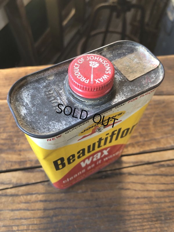 画像7: Vintage Oil Can JOHNSON'S Beautiflor Wax (A151)
