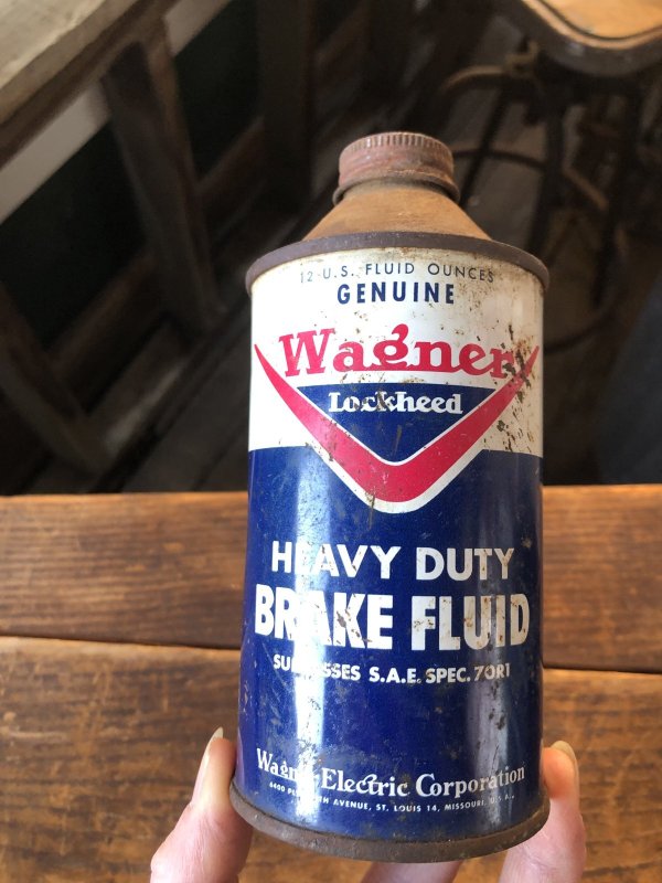 画像7: Vintage Oil Can Wagner Lockheed Heavy Duty Brake Fluid (A146)