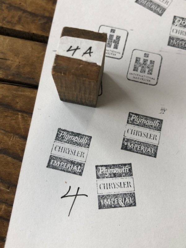 画像1: Vintage letterpress Printing Block Plymouth CHRYSLER IMPERIAL 4 (A160) 