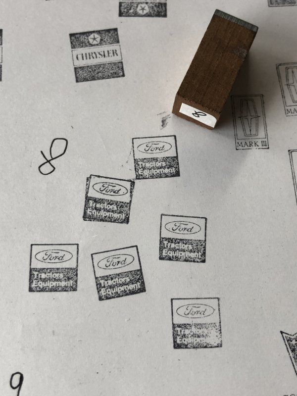 画像1: Vintage letterpress Printing Block Ford Tractors Equipment 8 (A164) 