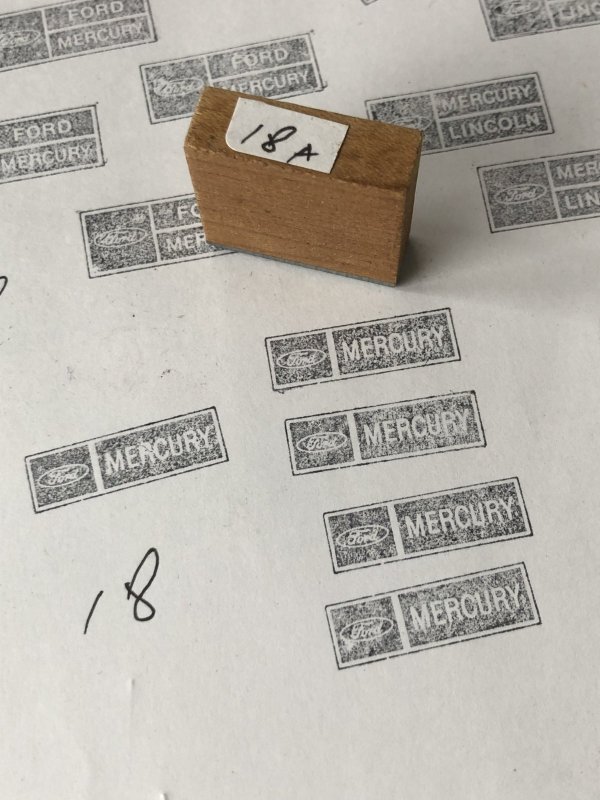 画像1: Vintage letterpress Printing Block FORD MERCURY 18 (A174) 