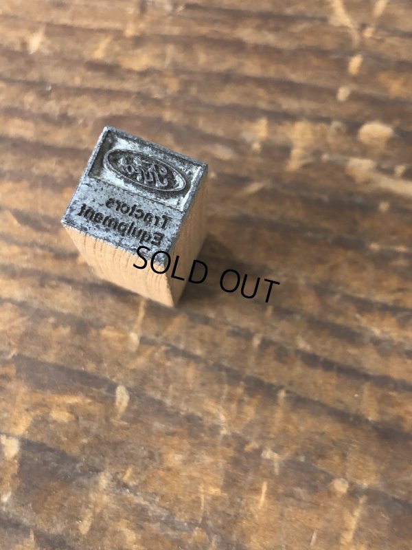 画像2: Vintage letterpress Printing Block Ford Tractors Equipment 8 (A164) 