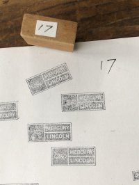 Vintage letterpress Printing Block FORD MERCURY LINCOLN 17 (A173) 