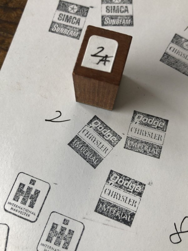 画像1: Vintage letterpress Printing Block Dodge CHRYSLER IMPERIAL 2 (A158) 