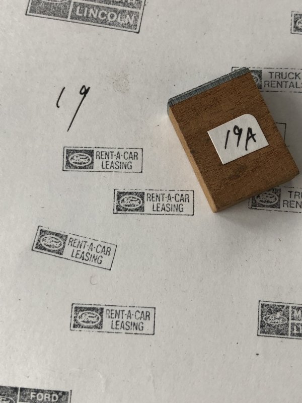 画像1: Vintage letterpress Printing Block FORD RENT-A-CAR LEASING 19 (A175) 