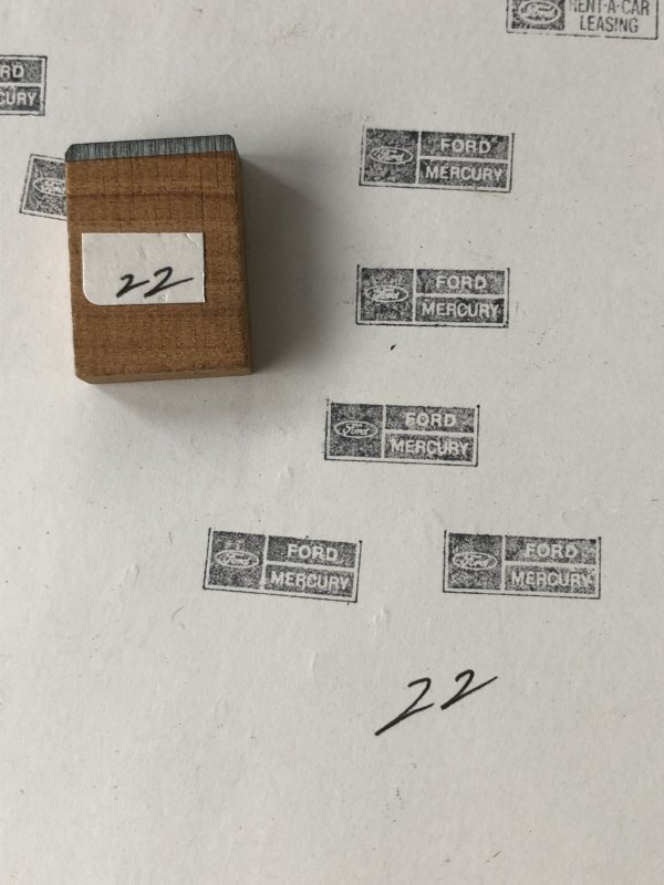 画像1: Vintage letterpress Printing Block FORD MERCURY 22 (A178) 