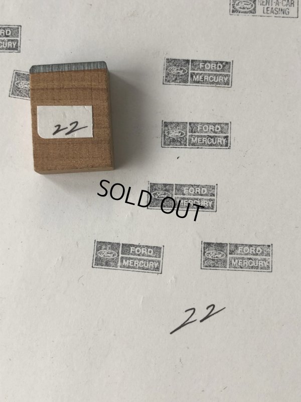 画像1: Vintage letterpress Printing Block FORD MERCURY 22 (A178) 