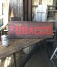 画像1: Vintage U.S.A TOBACCO Wooden Hand Paint Store Sign (A193)  (1)