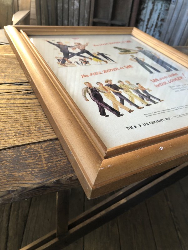 画像3: Vintage LEE WORK CLOTHES The H. D. Lee Company Magazine Advertising w/frame (A199)