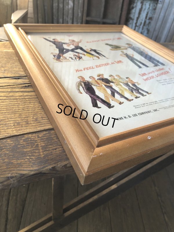 画像3: Vintage LEE WORK CLOTHES The H. D. Lee Company Magazine Advertising w/frame (A199)