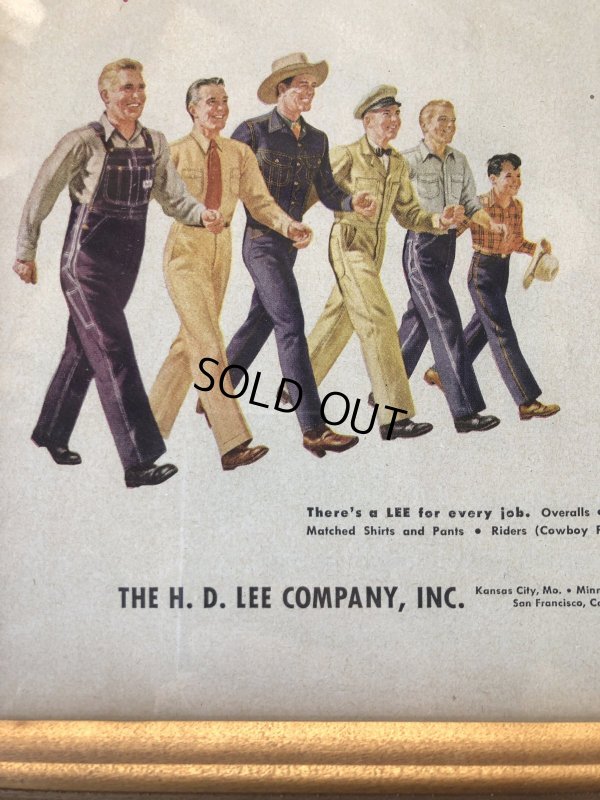 画像4: Vintage LEE WORK CLOTHES The H. D. Lee Company Magazine Advertising w/frame (A199)
