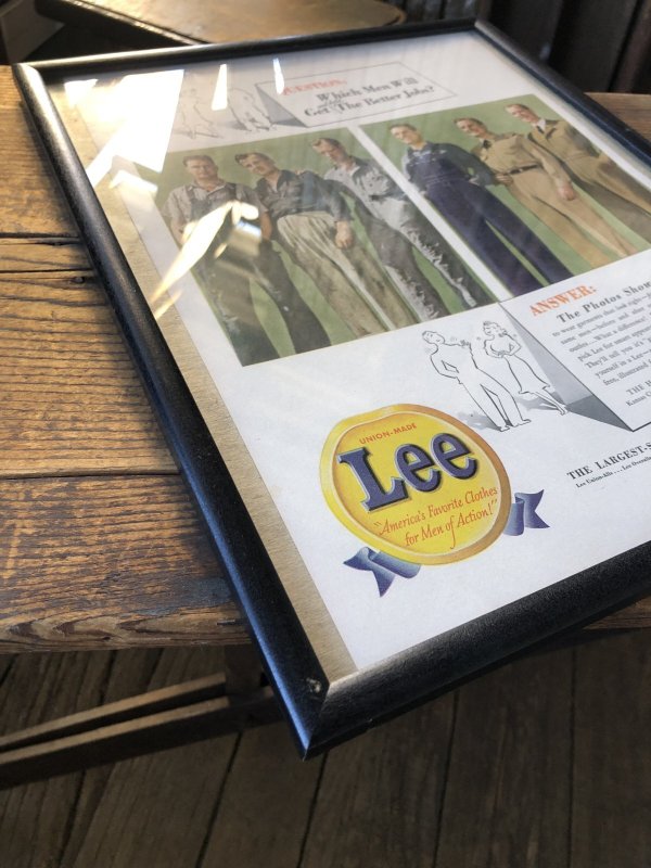 画像3: Vintage LEE WORK CLOTHES The H. D. Lee Company Magazine Advertising w/frame (A195)