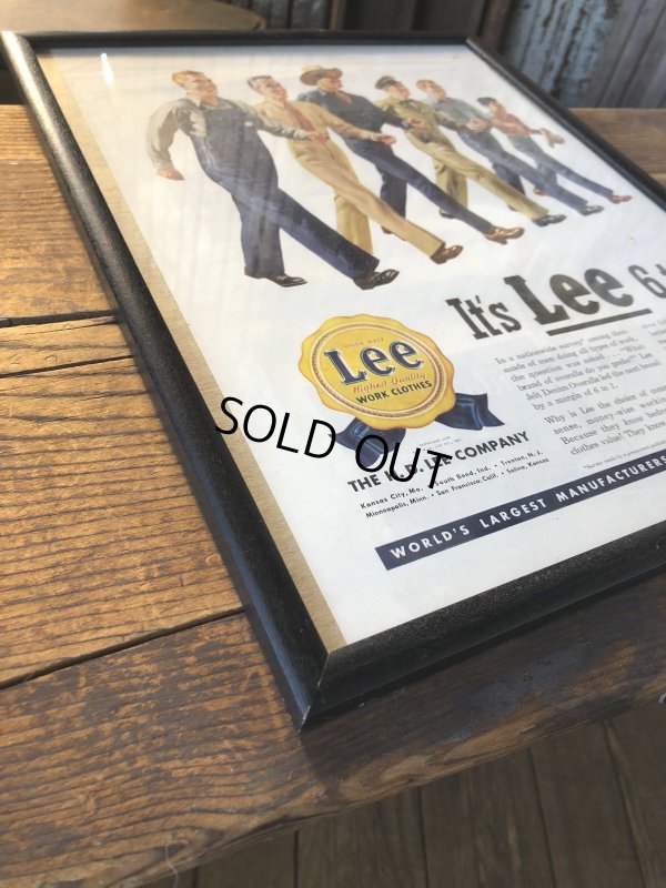 画像3: Vintage LEE WORK CLOTHES The H. D. Lee Company Magazine Advertising w/frame (A194)