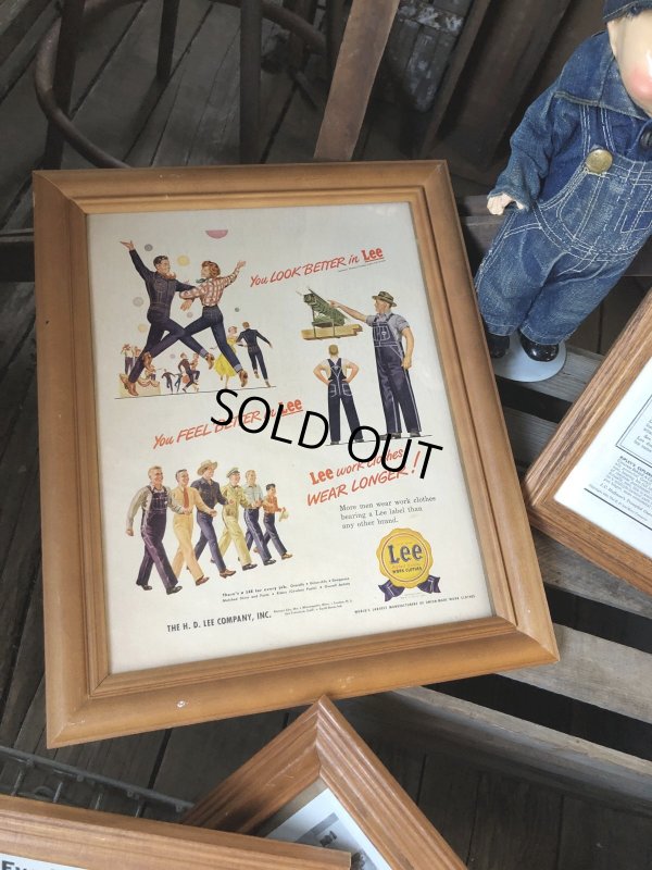 画像9: Vintage LEE WORK CLOTHES The H. D. Lee Company Magazine Advertising w/frame (A199)