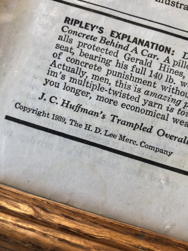 画像8: Vintage LEE WORK CLOTHES The H. D. Lee Company Magazine Advertising w/frame (A200)