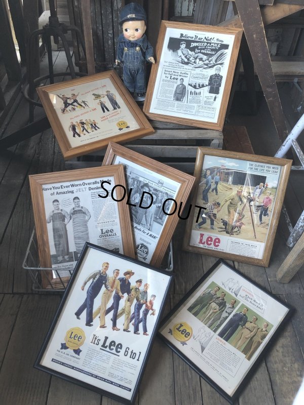 画像10: Vintage LEE WORK CLOTHES The H. D. Lee Company Magazine Advertising w/frame (A194)