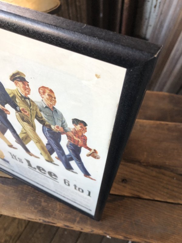 画像2: Vintage LEE WORK CLOTHES The H. D. Lee Company Magazine Advertising w/frame (A194)