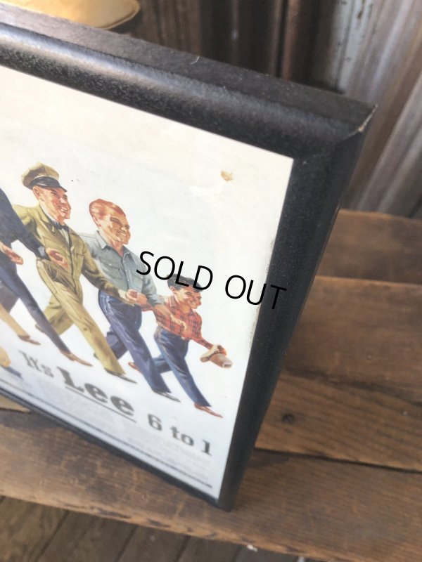 画像2: Vintage LEE WORK CLOTHES The H. D. Lee Company Magazine Advertising w/frame (A194)