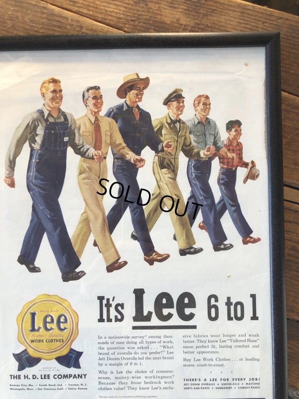 画像6: Vintage LEE WORK CLOTHES The H. D. Lee Company Magazine Advertising w/frame (A194)